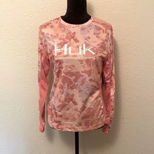 Huk Pink Camo UPF Fishing/Sunshirt